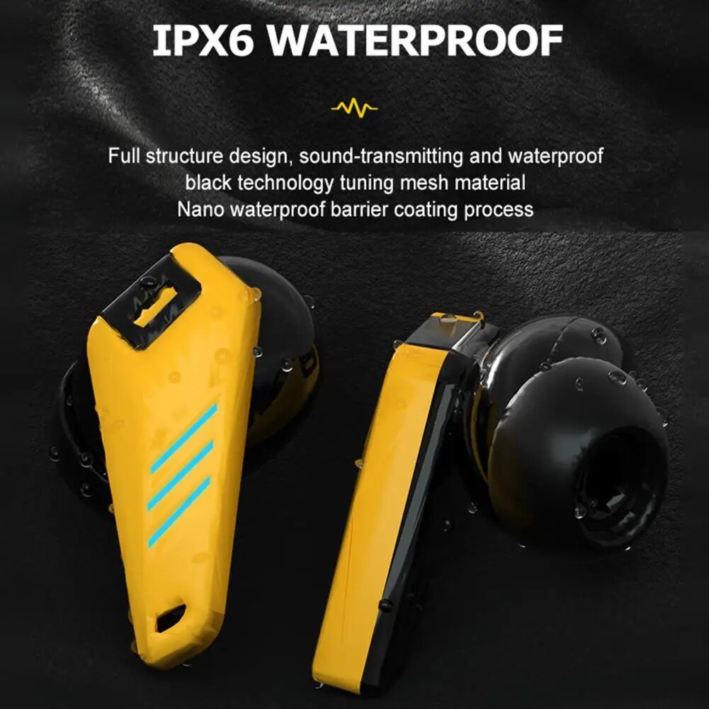 YX07 Wireless Earbud Noise Reduction Sports Car Door Design BT 5.3 Low-latency Stereo Gaming Earphone with MIC for iOS